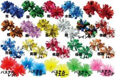 画像2: カラフルチアポンポンハンドフリー 2個組 赤、青、緑、ピンク、水色、オレンジ、シンバー、ゴールド、パステル  (2)