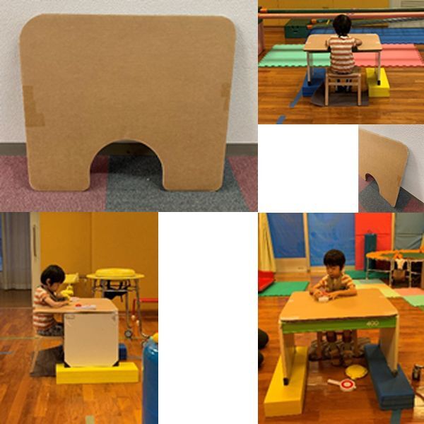 自閉症　多動性児童　補助天板5枚組　テーブル　特別支援級　子供用　発達障害　机